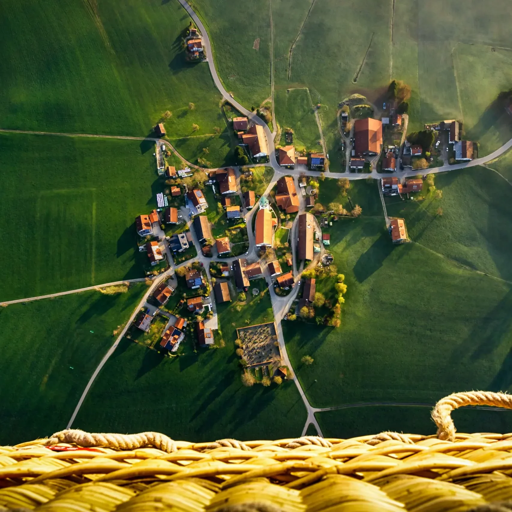 Blick aus dem Ballonkorb